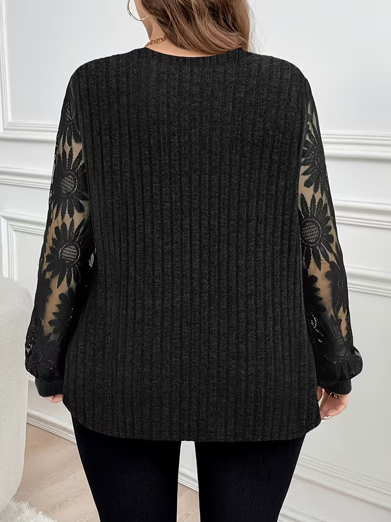 Suchinda | Cold-Shoulder Long Sleeve Top in Green