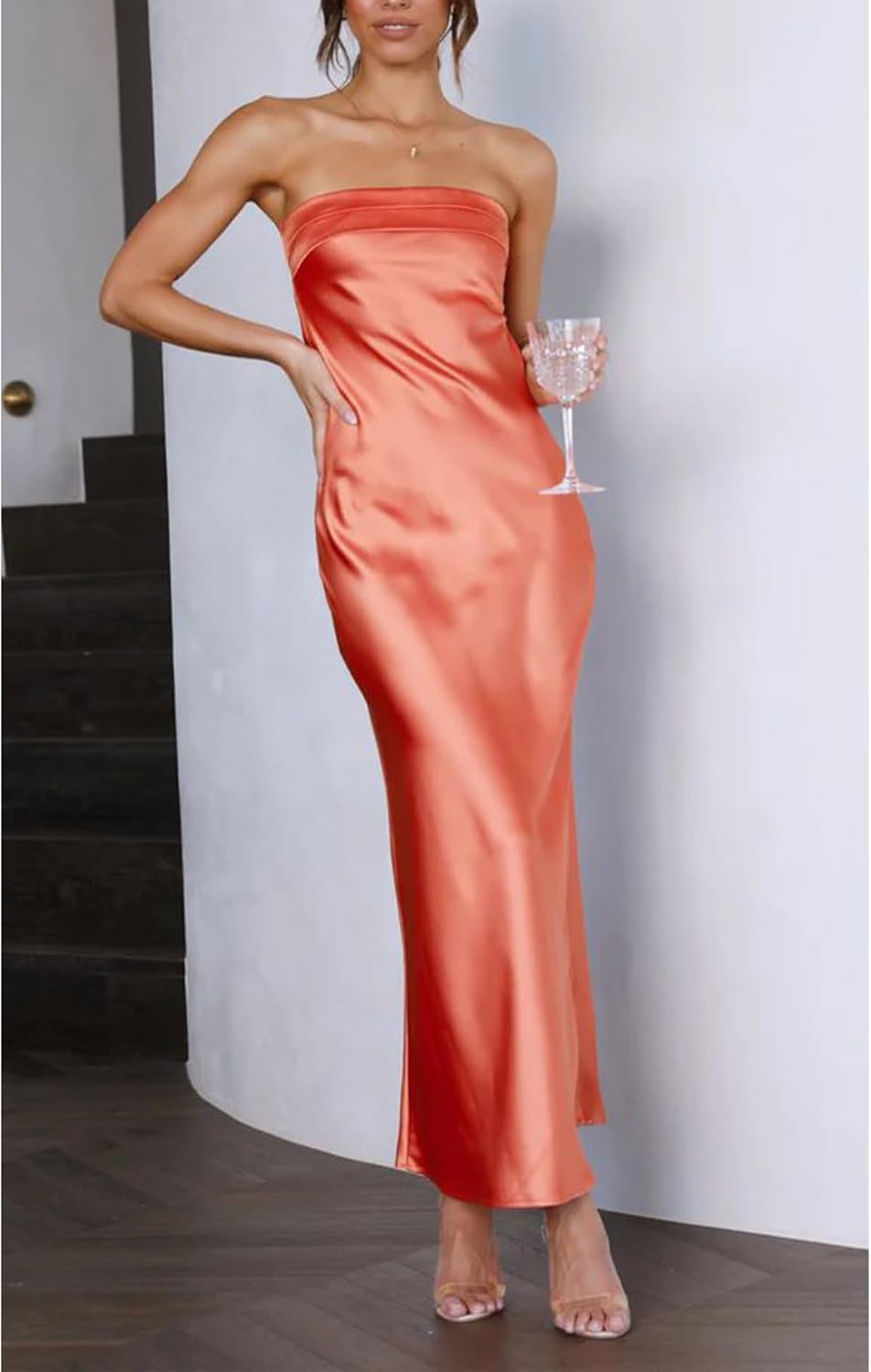 Thesa | Strapless Floral Print Maxi Dress