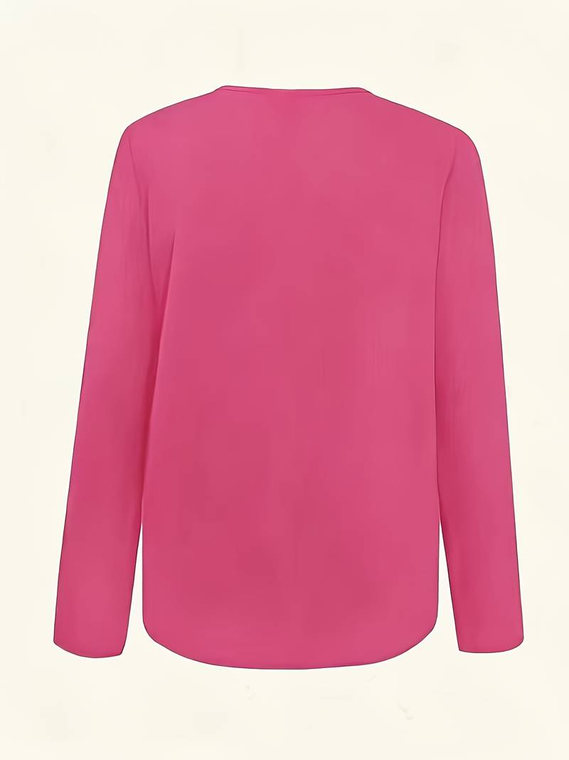 Chelsey | Asymmetrical Neck Button Detail T Shirt