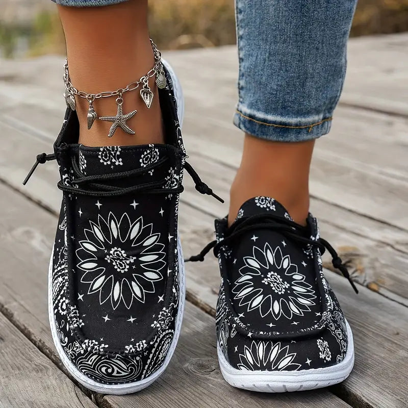Isavella | Floral Print Casual Slip On Shoes