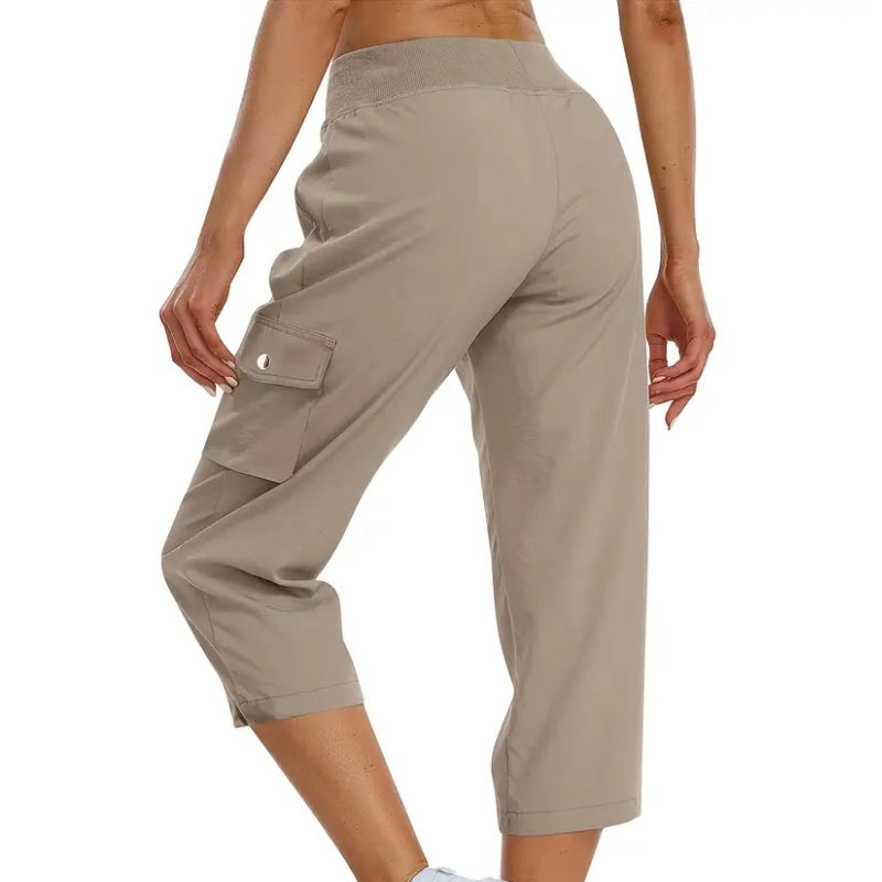 Mileni | Drawstring Cargo Cropped Trousers