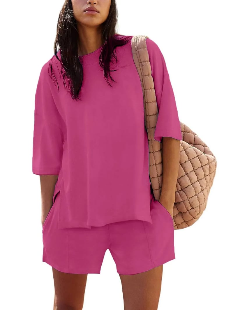 Iselin | Oversized Short Sleeve Top and Shorts Set
