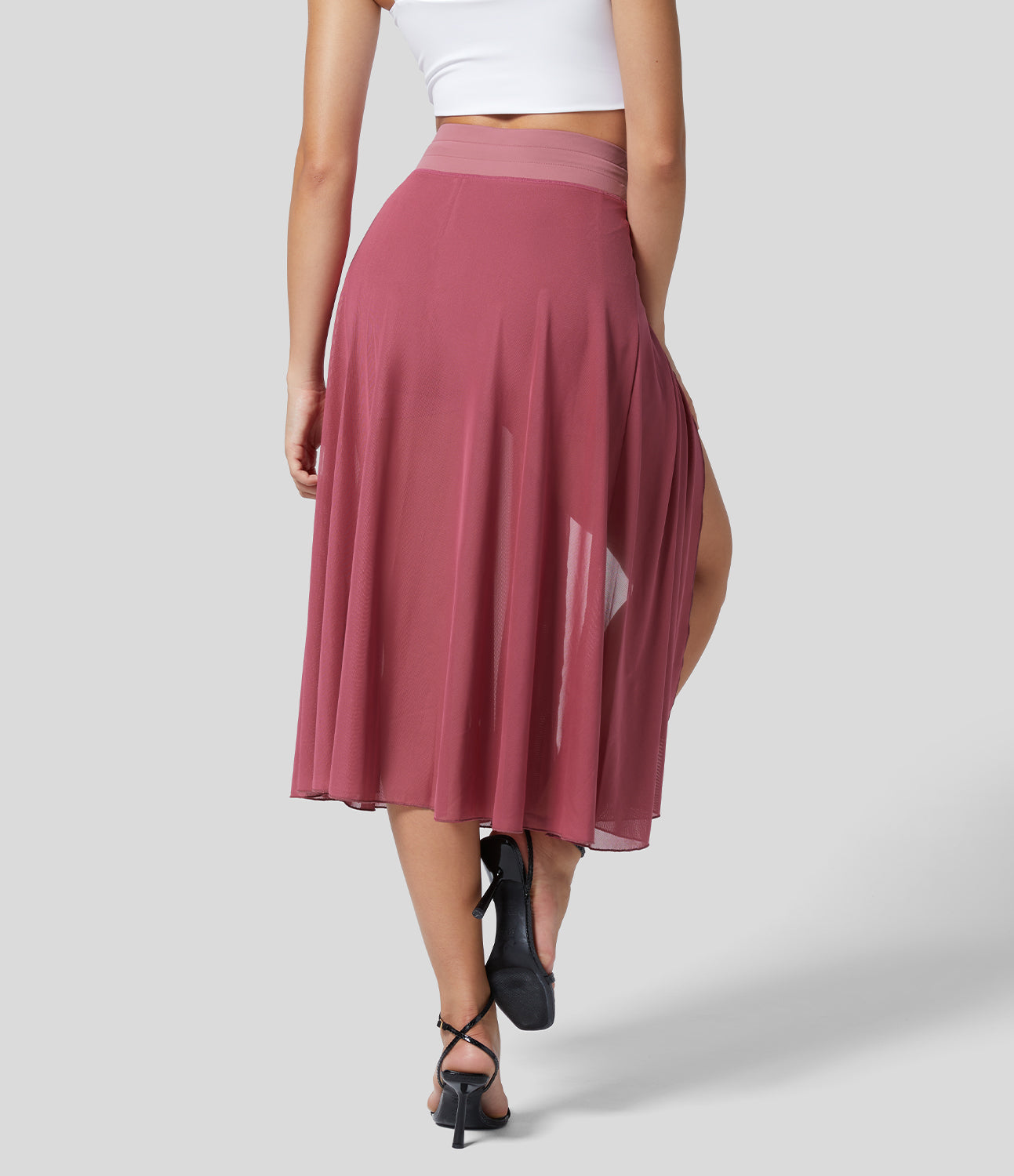 Eliara - High Waisted 2 In 1 Wrap Skirt Shorts