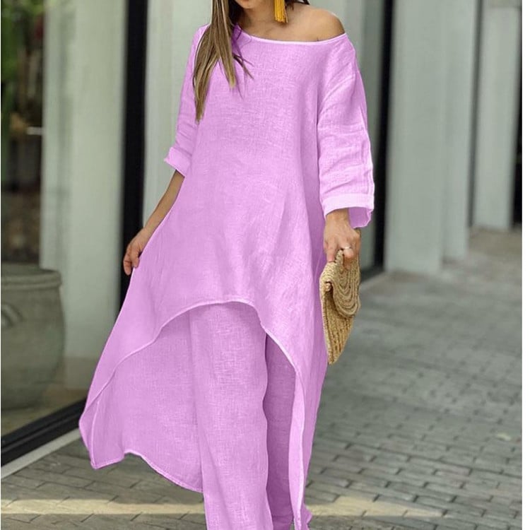 Liselotte | Two Piece Asymmetric Tunic Trouser Set