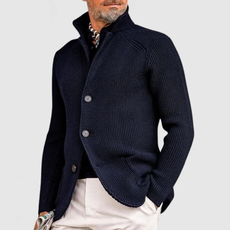 Mario | Ribbed Knit Button Cardigan Jacket