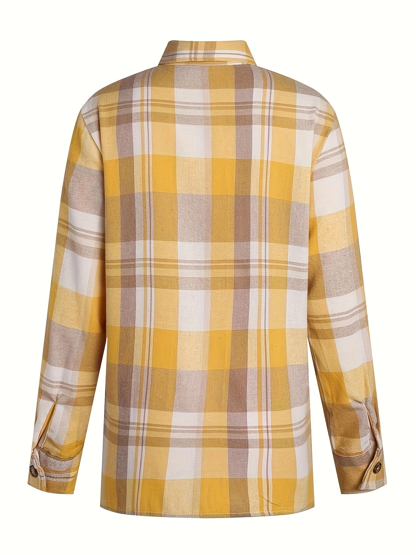 Yenira | Long Sleeve Checked Button-Up Shirt