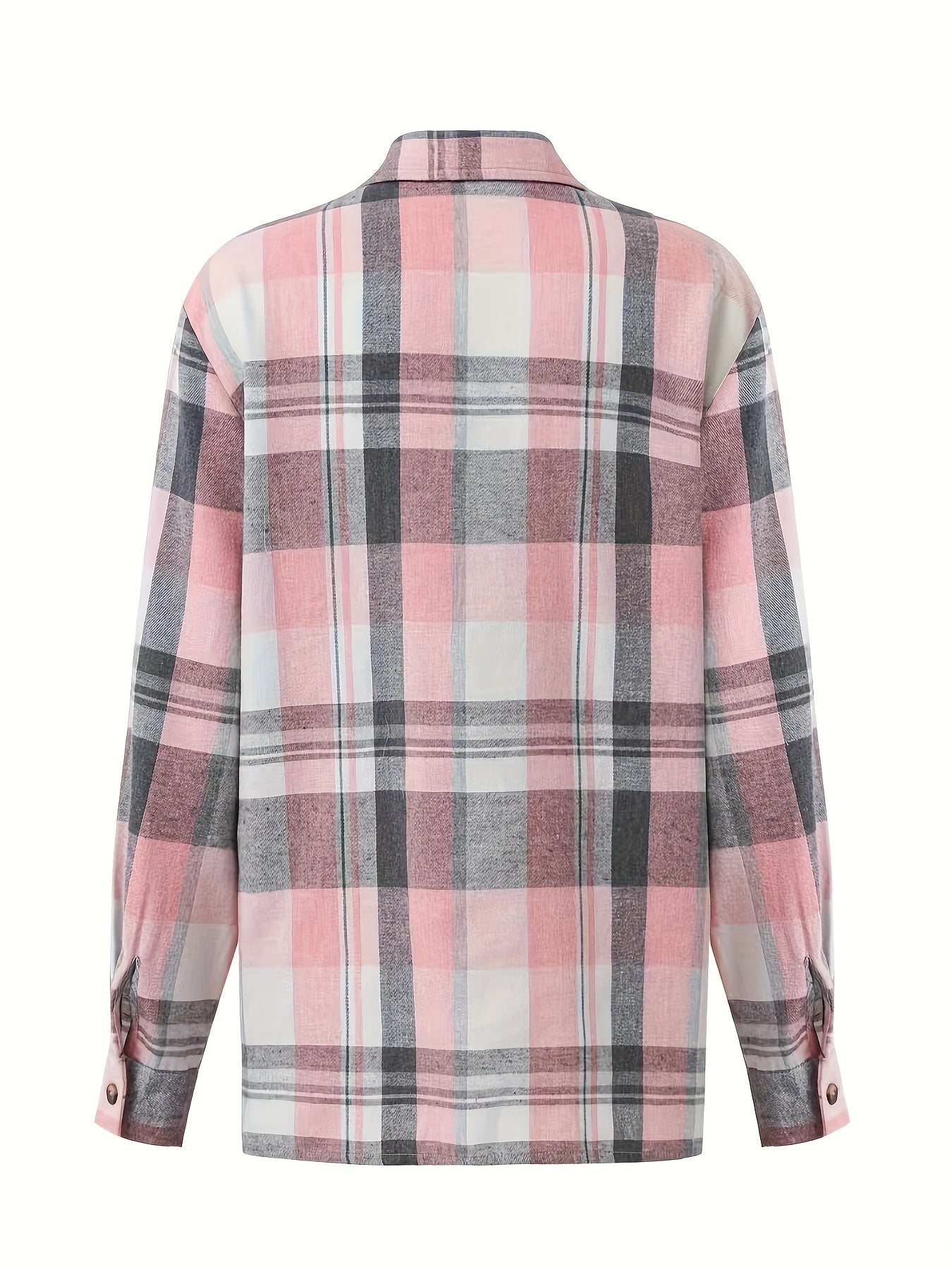Yenira | Long Sleeve Checked Button-Up Shirt