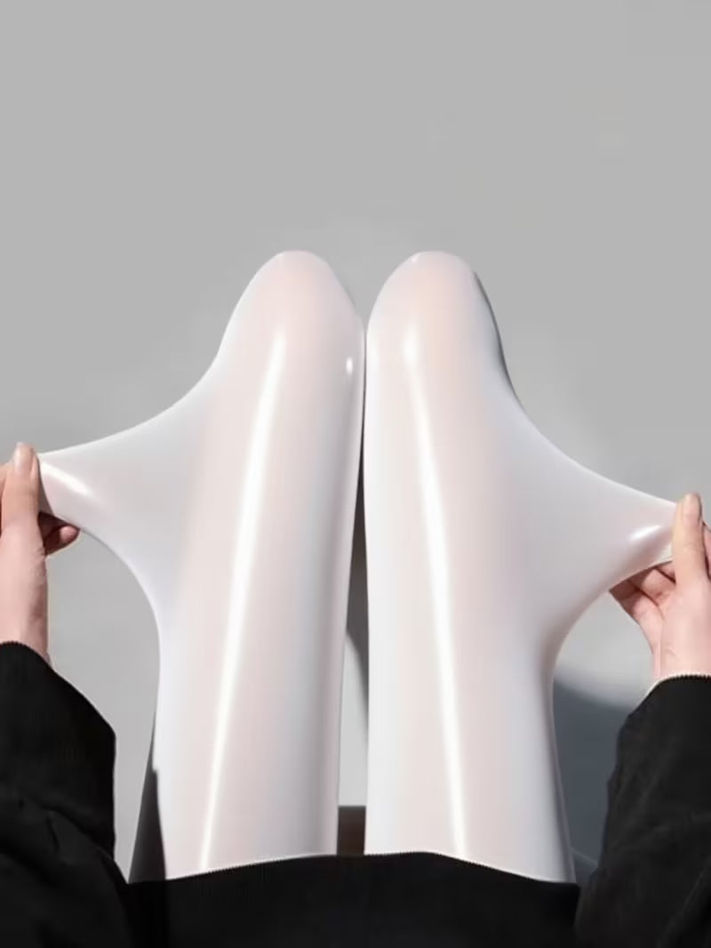 Bekah | Footed Tights with High-Shine Stretch Finish
