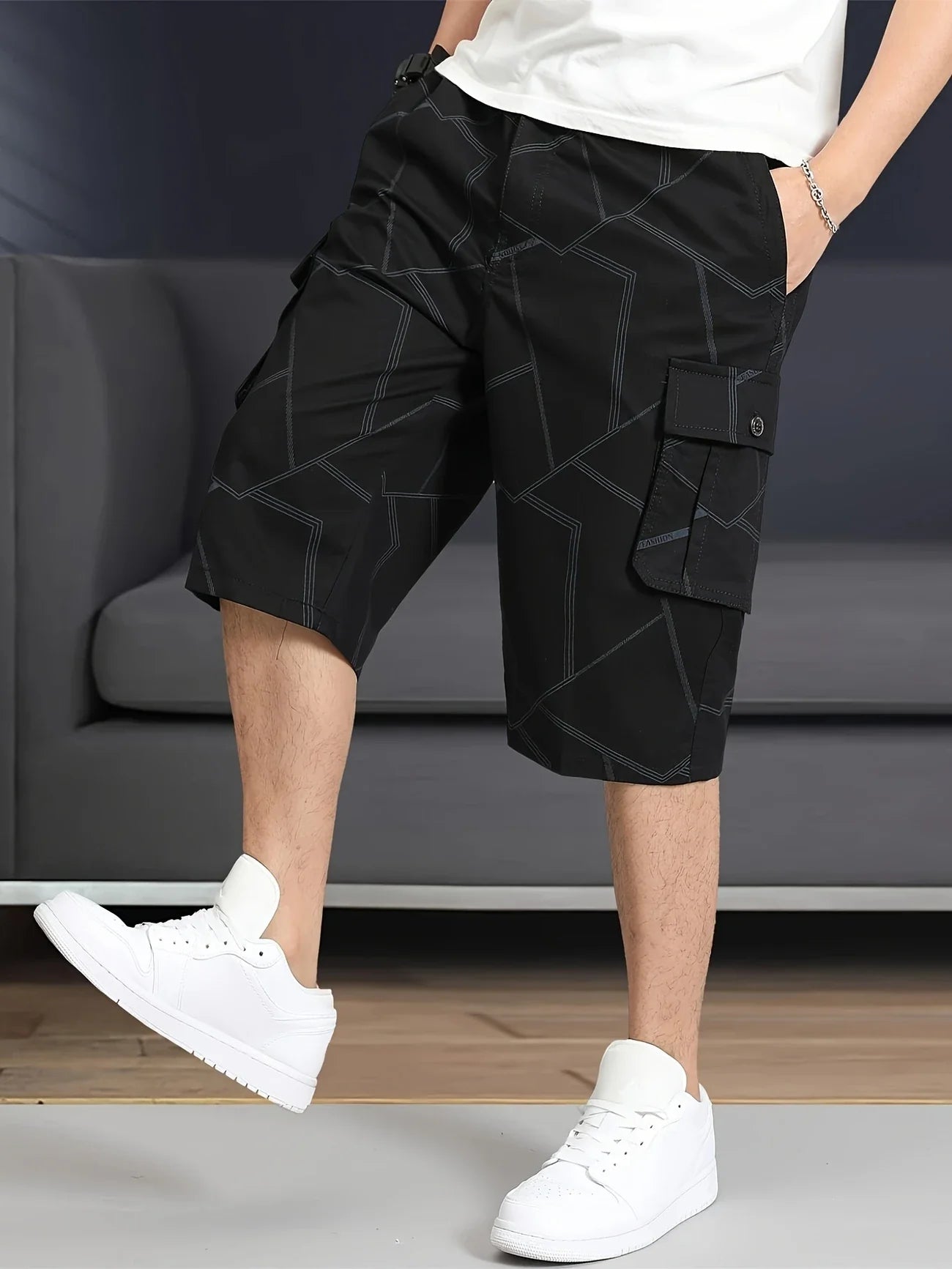 Hazlewood | Mens Long Cargo Shorts