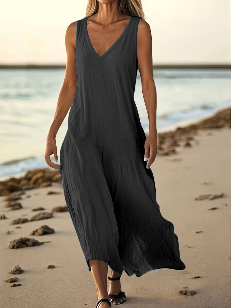 Brina | Maxi Dress with V-Neck in Multiple Colours