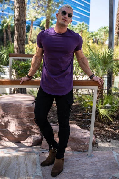 Maxwell - Curved Hem Short Sleeve T Shirt