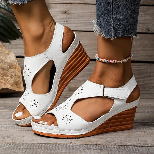 Setia | Wedge Sandals Cut Out Slingback Design