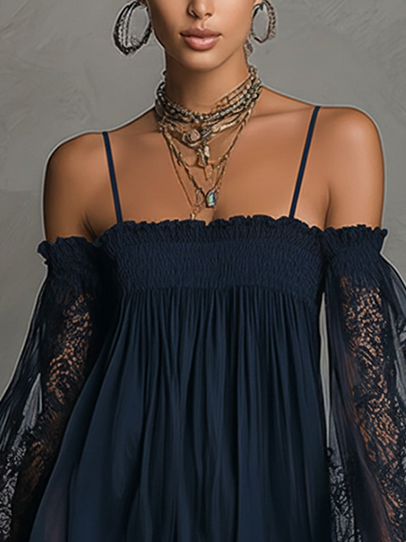 Charity | Boho Cocktail Lace Mini Dress