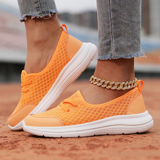 Firsova - Mesh Slip On Trainers Lightweight Sole
