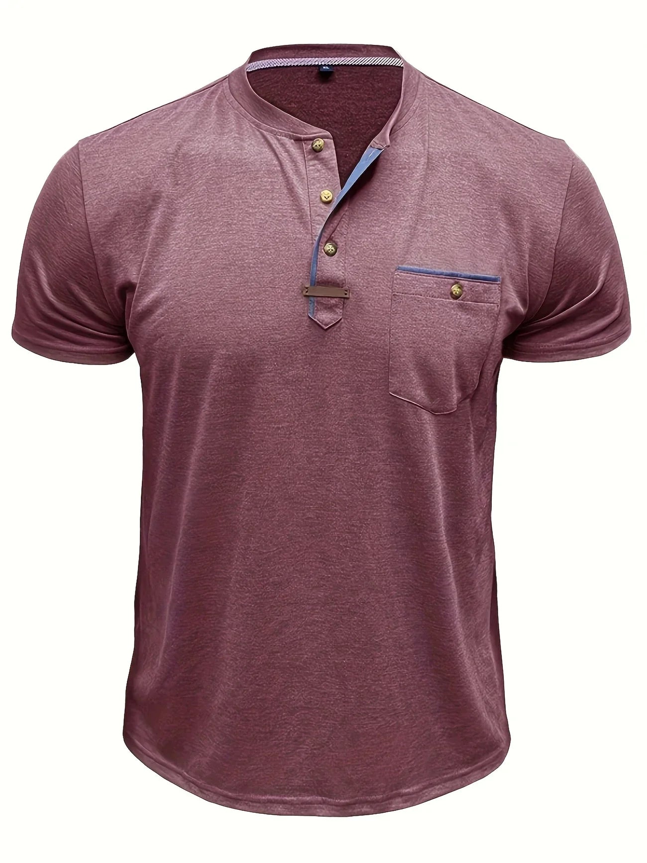 Saxon | Short Sleeve Henley Pocket T Shirt