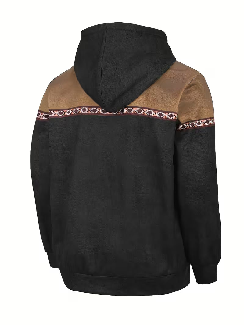 Hakan | Hooded Long Sleeve Half Zip Sweatshirt