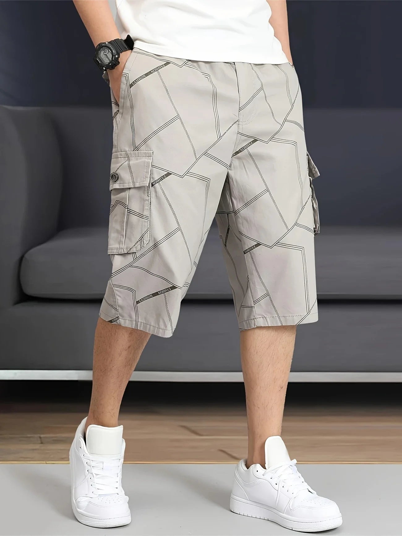 Hazlewood | Mens Long Cargo Shorts