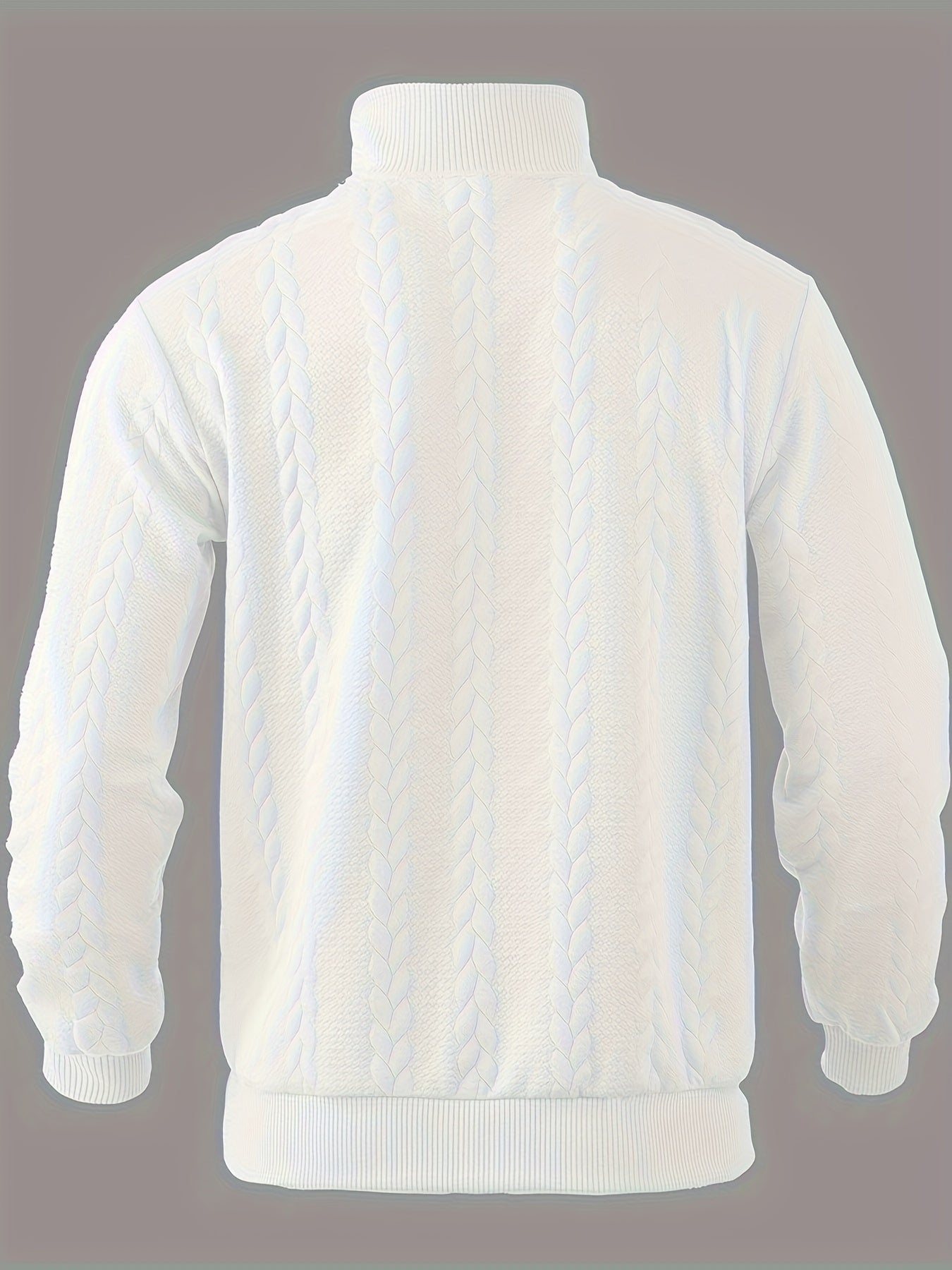 Caleb | Quarter Zip Cable Knit Sweatshirt