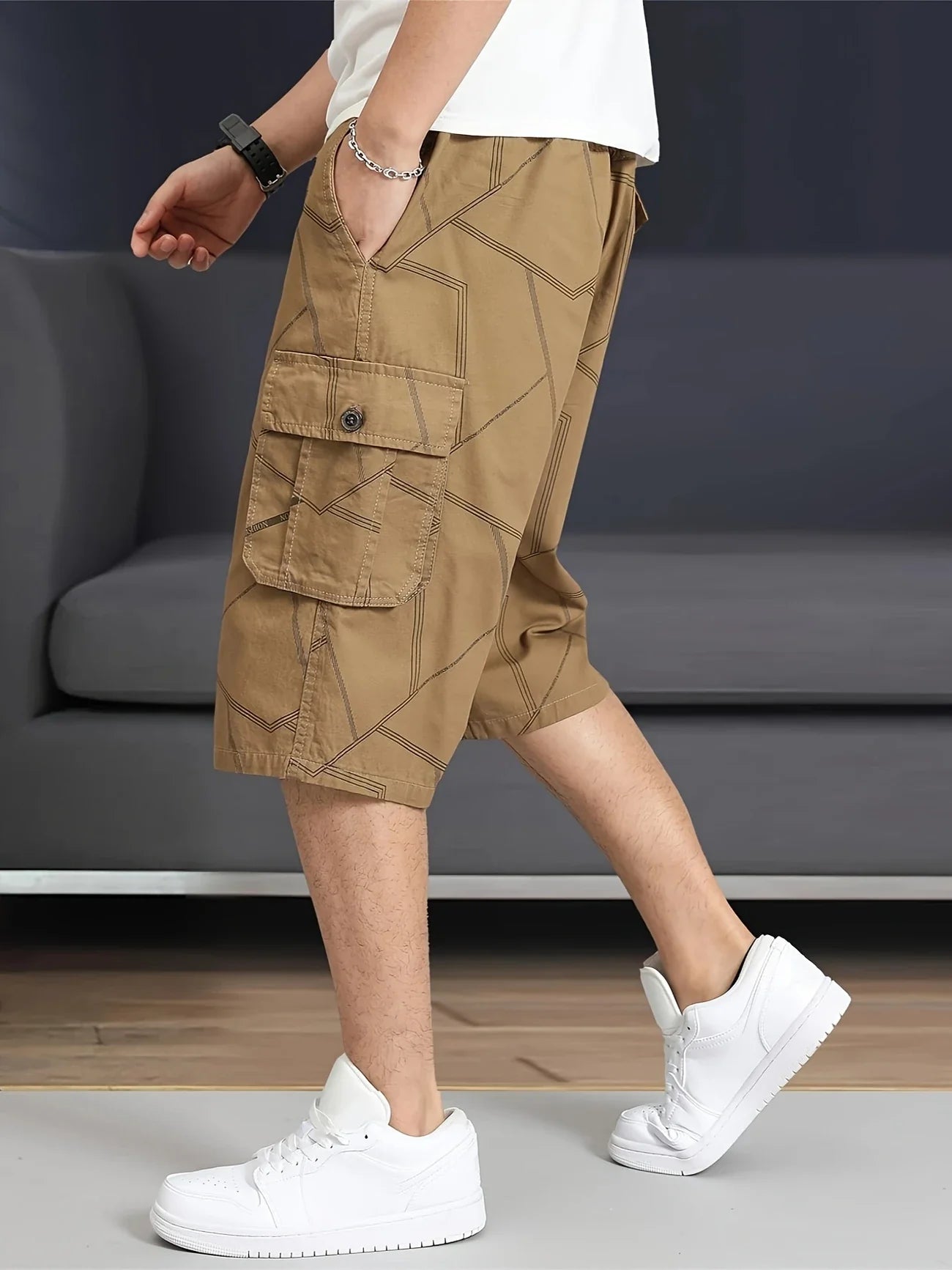 Hazlewood | Mens Long Cargo Shorts
