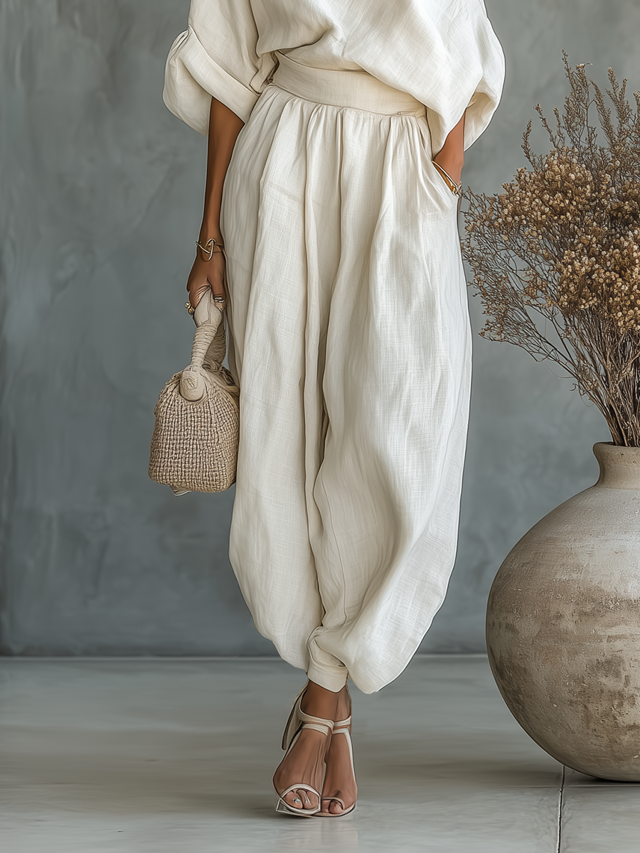 Abira - Off Shoulder Top Wide Leg Set
