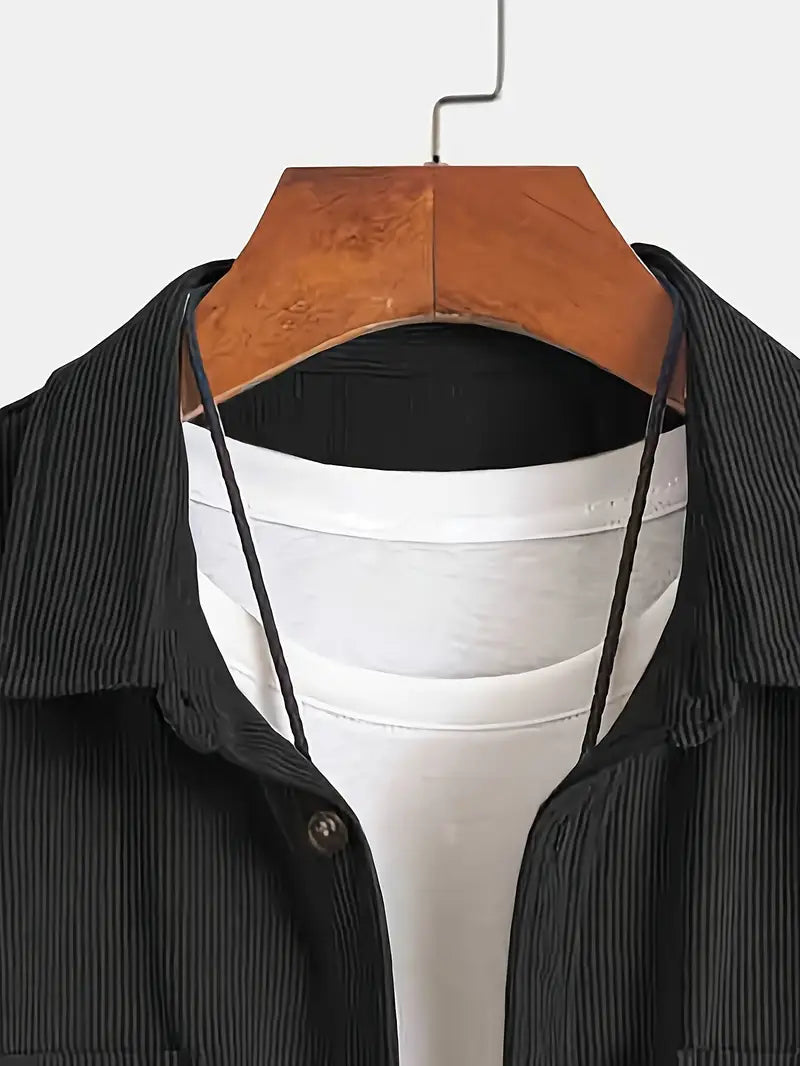 Rickey | Corduroy Button-Up Shirt with Chest Pockets