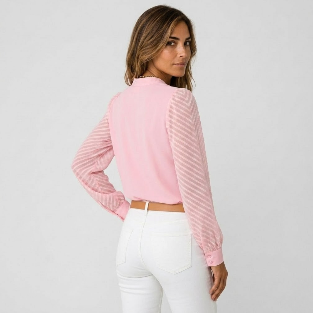 Nikki | Long Sleeve Blouse with V Neck