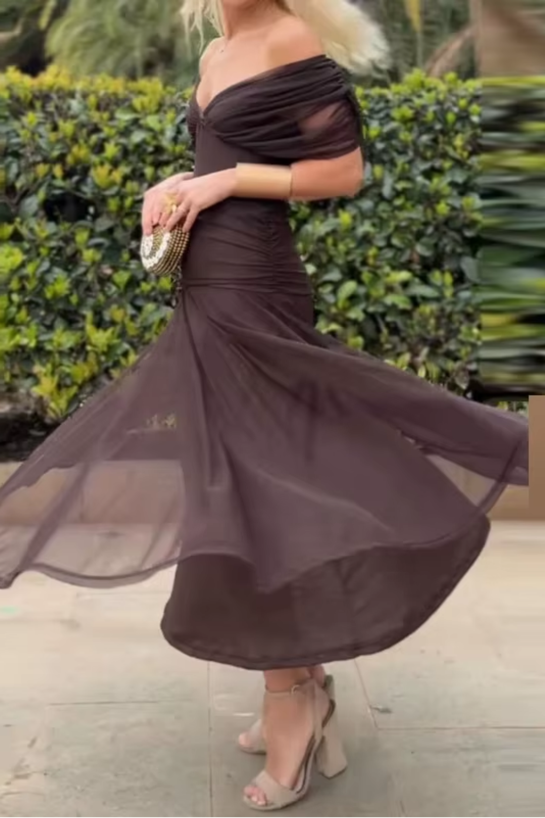 Nefeli | Maxi Dress V Neck Sleeveless Gathered