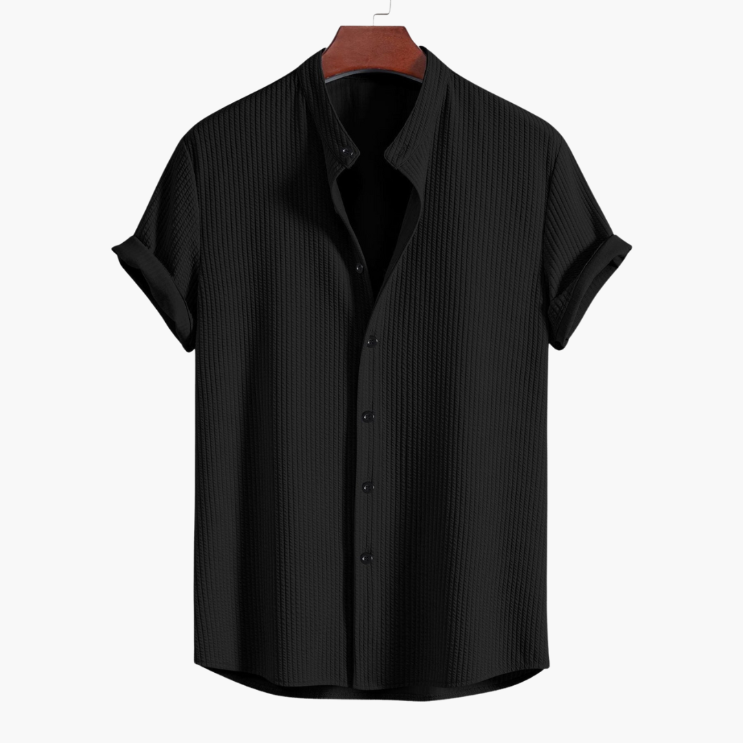 Geoffrey | Shirt with Textured Short Sleeves