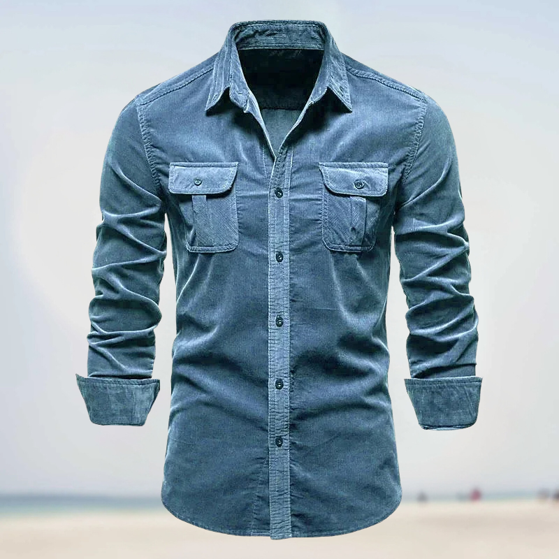 Folko - Corduroy Button Up Utility Overshirt