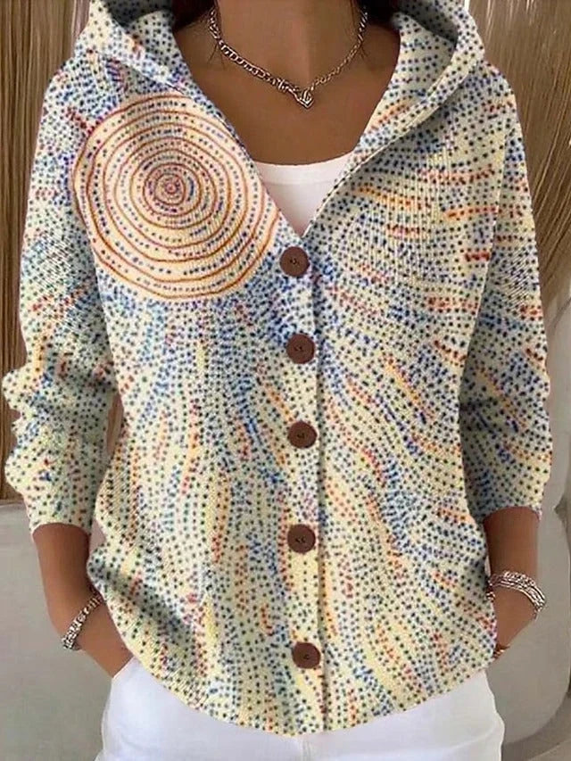 Annie | Hooded Cardigan Button-Front Long Sleeve