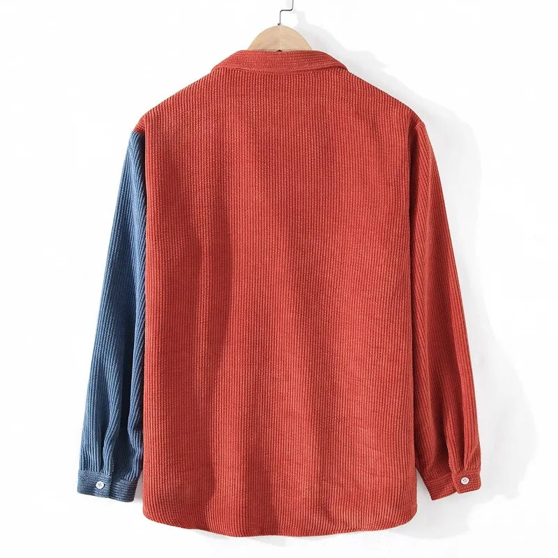 Geraldus | Corduroy Shirt with Spliced Panels and Pocket
