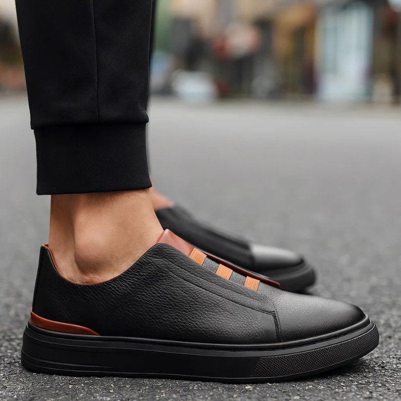 Geraldo | Slip On Casual Trainers Contrast Trim