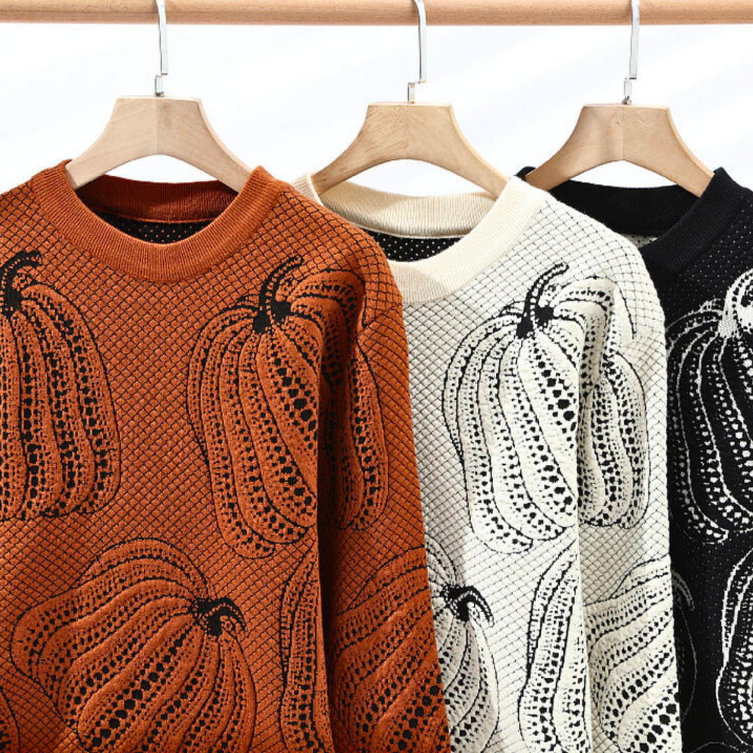 Rinaldo | Sweater with Pumpkin Print Crew Neck