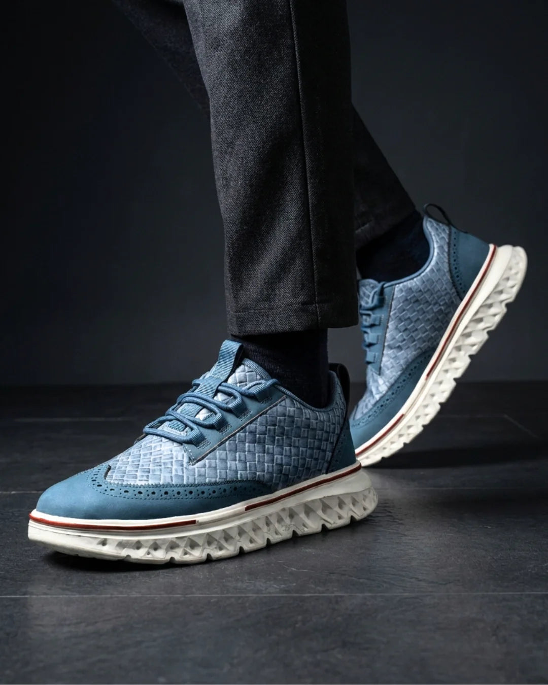 Kremer - Woven Lace Up Casual Sneakers