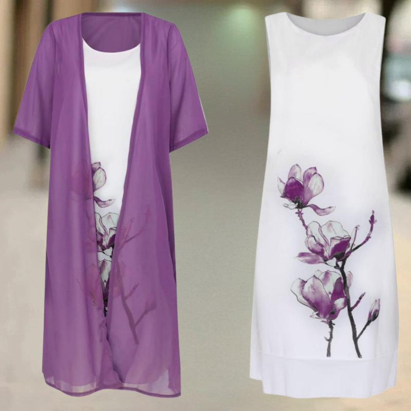 Nasira | Floral Sleeveless Dress Set