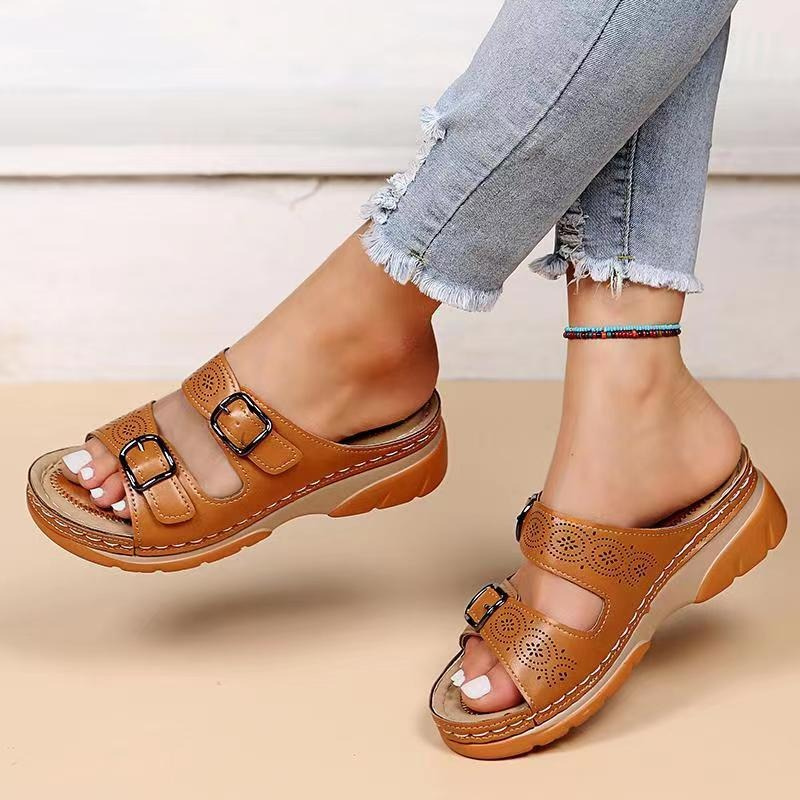 Solena | Orthopedic Double Buckle Open-Toe Sandals