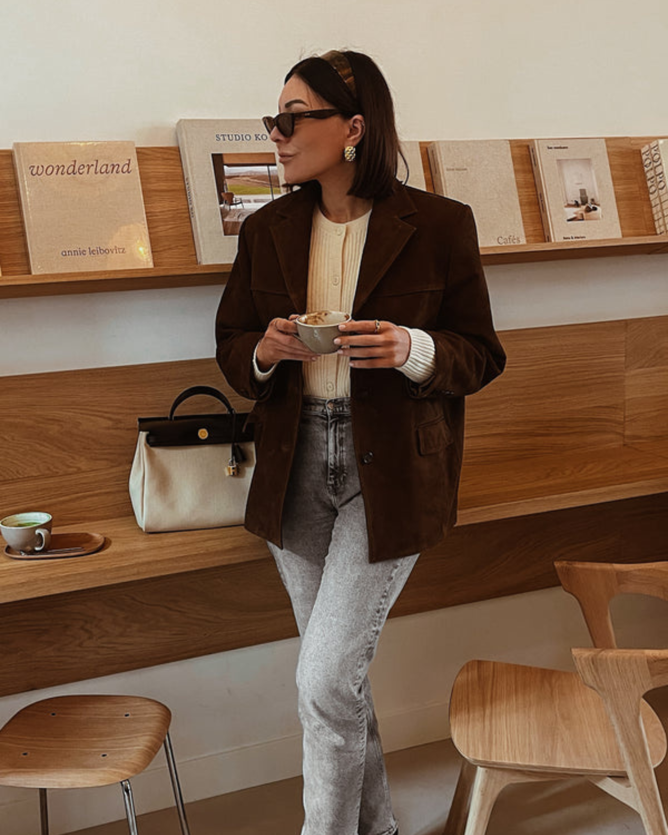 Eline | Suede-Style Jacket with Tailored Longline Fit