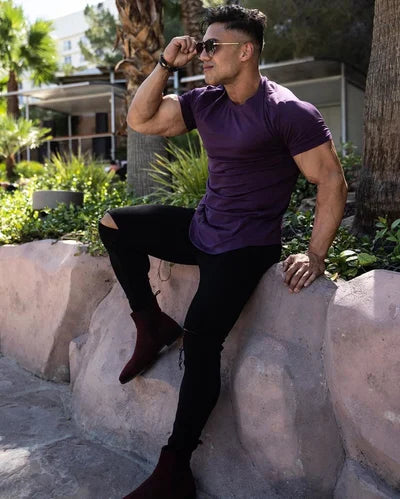 Maxwell - Curved Hem Short Sleeve T Shirt