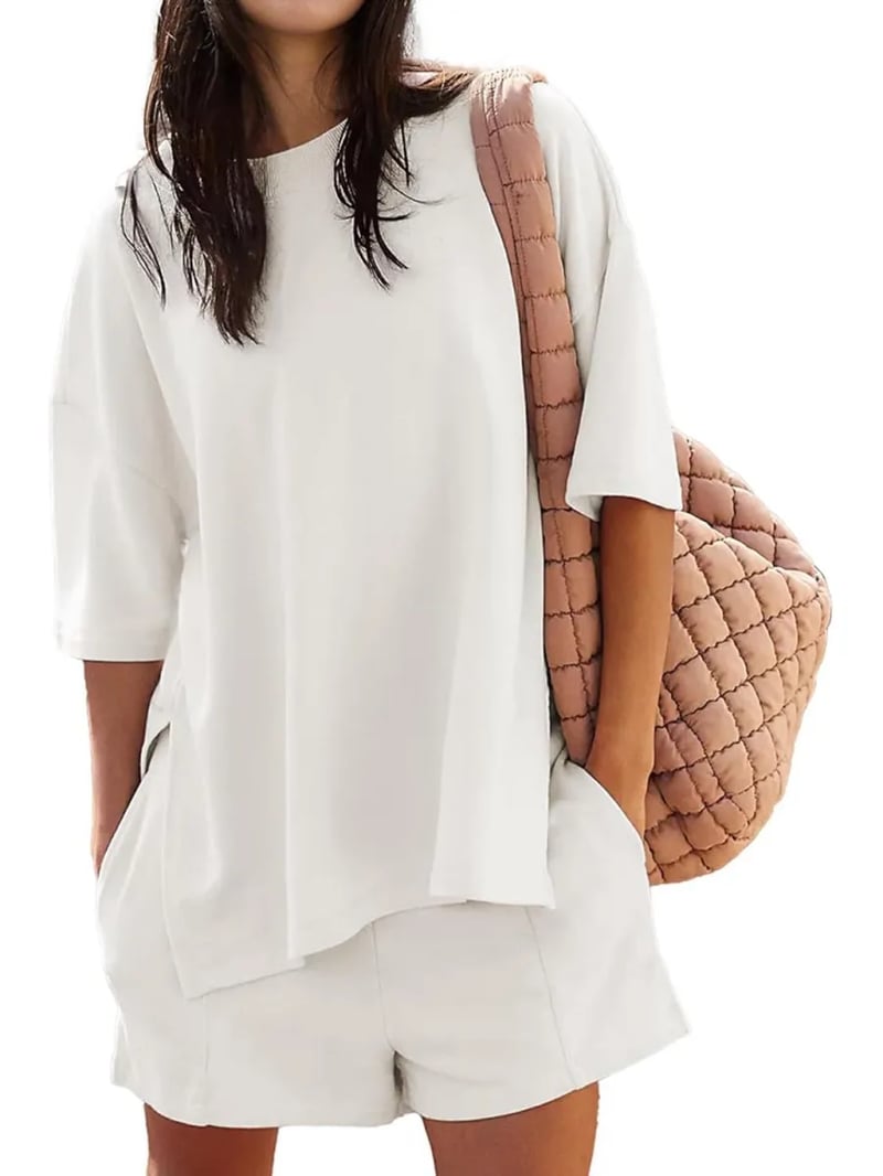 Iselin | Oversized Short Sleeve Top and Shorts Set