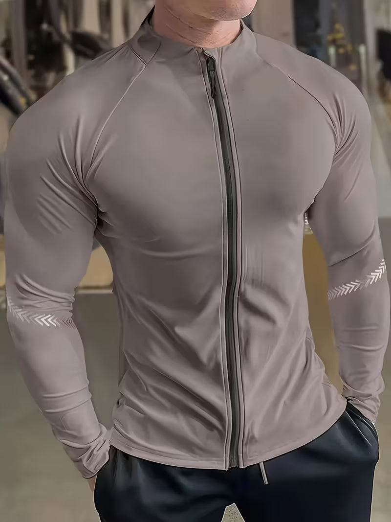 Astralbeam | Long Sleeve Sports Jacket in White