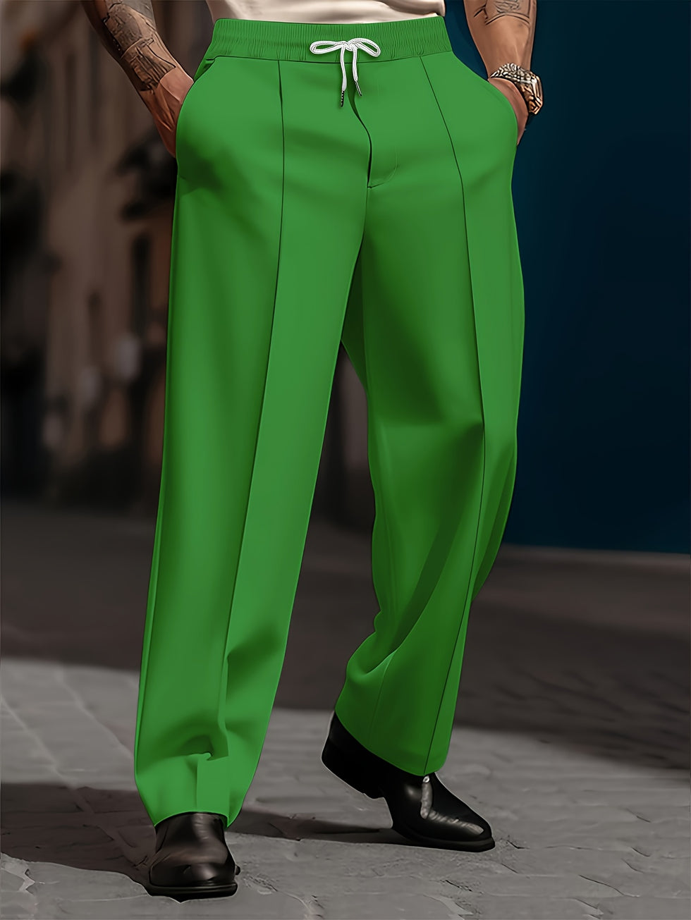 Raimi | Trousers Drawstring Waist Wide Leg Fit