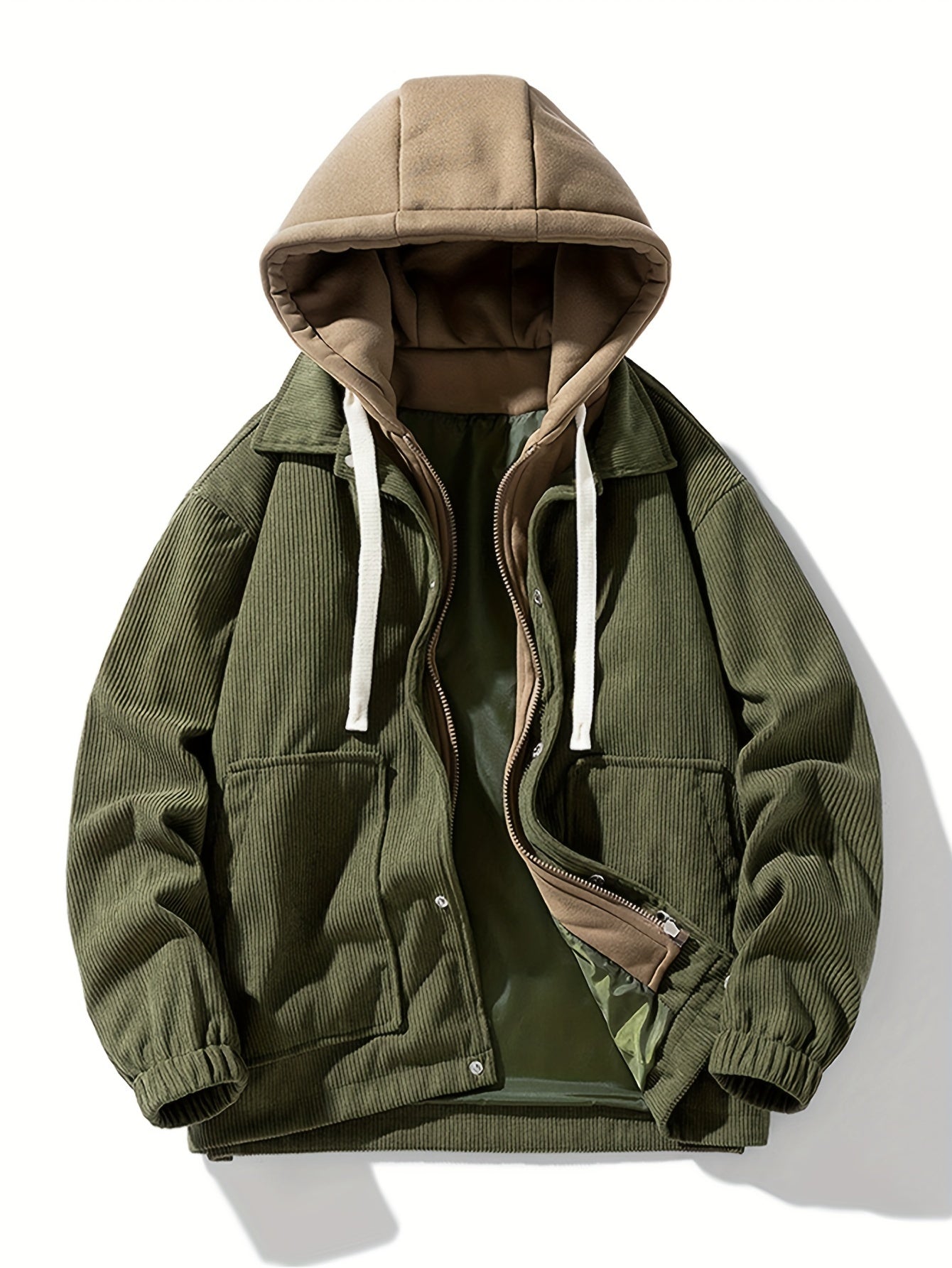 Jacques | Long Sleeve Hooded Corduroy Jacket