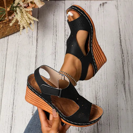 Setia | Wedge Sandals Cut Out Slingback Design