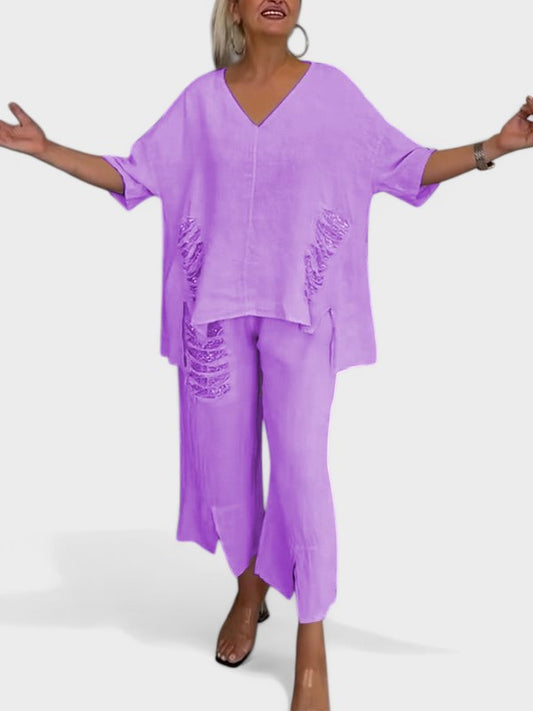 Raisa | Linen Two Piece Co-Ord Set