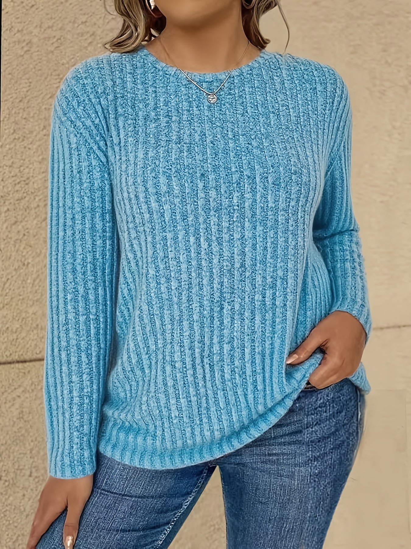 Katiya | Sweater with Textured Ribbed Relaxed Fit