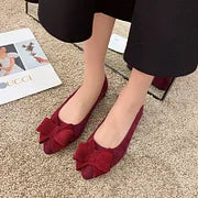 Fiamavetta | Elegant Bow Low Block Heel Pumps