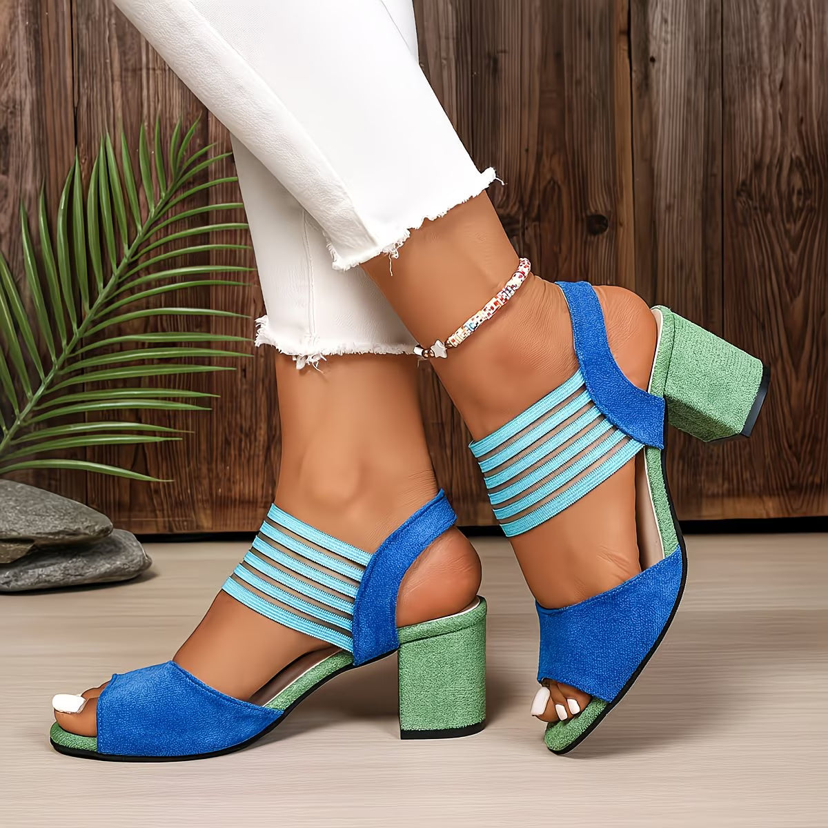 Homare | Block Heel Open Toe Sandals