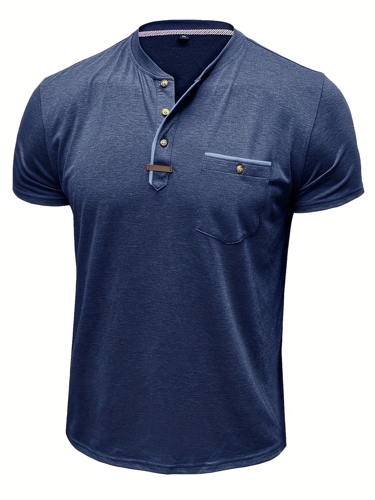 Saxon | Short Sleeve Henley Pocket T Shirt