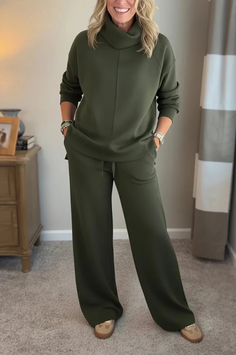 Yardenah | Two Piece Cowl Neck Wide Leg Set