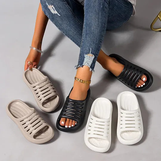 Aizada | Ventilated Platform Slide Sandals